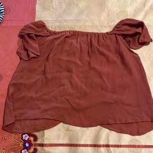 Cropped off the shoulder top